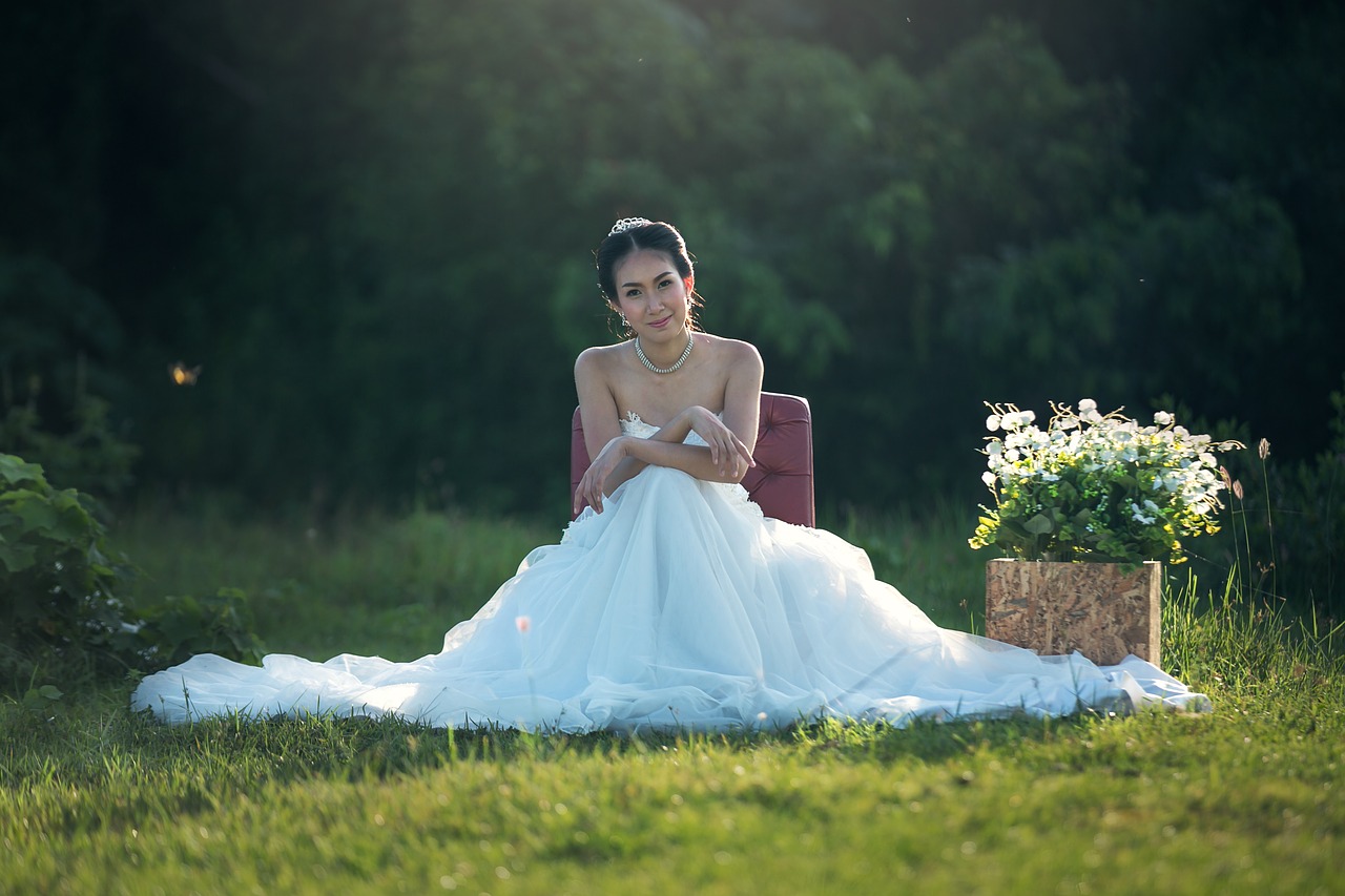 Bride sitting